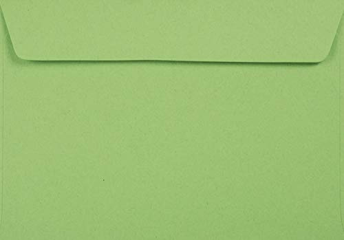 Netuno 100 Briefumschläge Grün DIN C6 11,4x16,2 cm natürlich und hochwertig | 120g Kreative Apple · stilvolle grüne Kuverts Naturpapier für Weihnachten, Advent, Einladungen, Herbst & Grußkarten