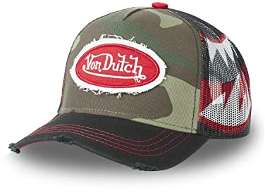 Von Dutch Cap Herren und Damen, Trucker WAR Bird, Rot WAR | Unisex, Erwachsene 55,5-60cm, Verschluss Snapback, Schweißband, Steifes Mesh, Gebogener Schirm, Streetwear