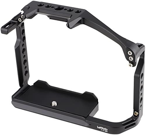 LEFTFOTO Vollständiger Kamerakäfig für Panasonic LUMIX GH6 – leichtes Käfig-Rig mit integrierter Arca-Basisplatte, ideal für Vlogging, Videoaufnahmen, Reisen und Studiogebrauch