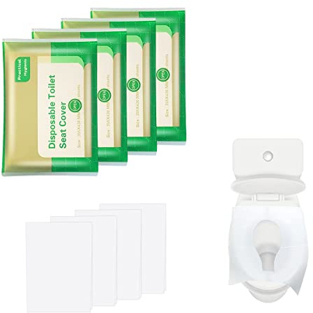 Jagowa Disposable Toilet Seat Covers - 40 Pcs, 4 Packs - Flushable, Biodegradable - Travel Pocket Size - Ideal for Public Toilets, Hotels, Hospitals, Adults, Children & Kids