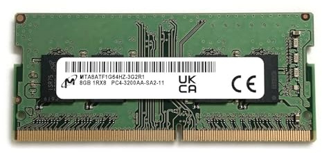 Micron Memoria RAM SO-DIMM da 8 GB SODIMM DDR4 3200 PC4 1Rx8 MTA8ATF1G64HZ-3G2 SO-DIMM per Dell HP Lenovo e altri sistemi
