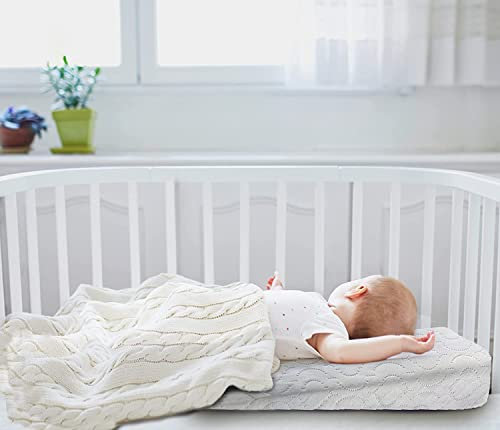 Becky Cameron Crib Cot wedge pillow Anti Reflux Colic Cushion Anti-Spit Milk baby wedge 23.5 x 13 x 3 Inch - (60 x 33 CM)