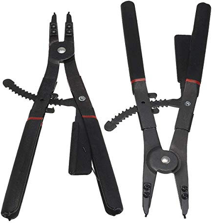 JMorCO Zangen-Wartungswerkzeuge, 16-Zoll-2-teiliges großes Sicherungsring-Sprengringzangen-Set, Sicherungsring-Ratsche mit Xtra-Spitzen, Zangen-Werkzeugzange