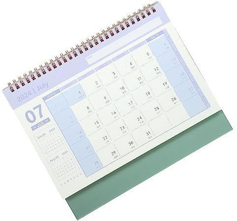 NAMOARLY Stehender Monatskalender Groß Papierkalender Kreatives Design Dekorativer Schreibtischkalender Für Büro Schule Zuhause Von Juli Bis Dezember