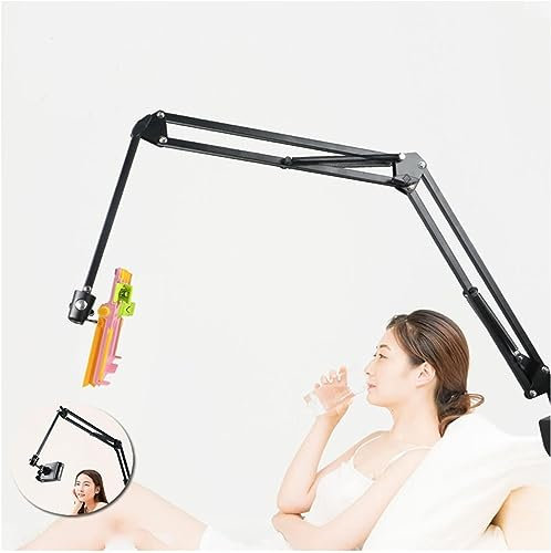 JacCos Buchständer für das Bett, 50–130 cm höhenverstellbarer Buchhalter, 360 drehbar, Lesehalterung mit Klemme zum freihändigen Lesen, Lesen im Liegen