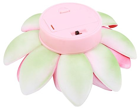 Gadpiparty -lotuslilie Künstliche Kerze Blumen-pool- Für Festival-party Rot 2 Knopfbatterien