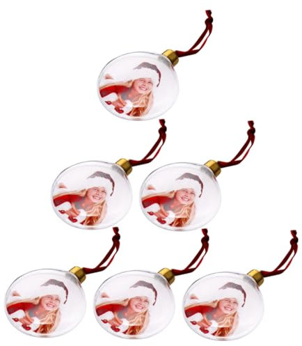TOPBATHY 6stücke Hängefotoschale aus Fünf-Sterne-weihnachtsdeko DIY Partyzubehör mit Aufhängeseil für Erinnerungsdeko und Bildaufbewahrung