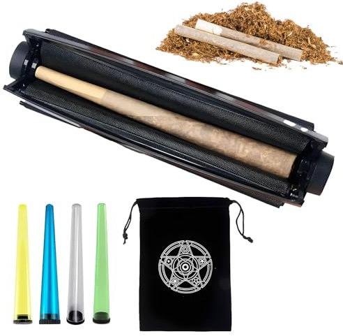 HomeDejavu Joint drehmaschine,4 Stück Zigarettenaufbewahrungsröhren,Drehmaschine zigaretten,Drehmaschine joint,Jint roller,Mit schwarzem Samtbeutel,Wird zum Drehen von Tabak verwendet