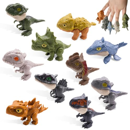 GZLCEU 10 Pcs Jouet Dinosaure, ABS Dinausore, Mini Dinosaure Jouet Ensemble