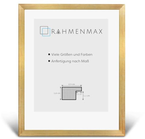 RahmenMax Skane Puzzlerahmen Bilderrahmen Posterrahmen 36 x 49 cm Oxidierte Metalloptik Passgenau Handgefertigt inklusive klarer Acryl Verglasung