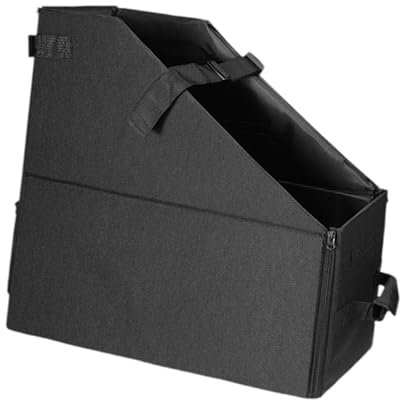 Harilla Aufbewahrungsbox für Klappfahrräder, Transportkoffer für Fahrräder im Freien, stabile Aufbewahrungsbox für den Kofferraum, zusammenklappbare, Schwarz, 2 Riemen
