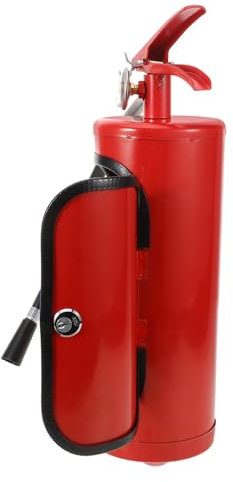 AUTSUPPL Soporte para Botellas de Vino Extintor Mini Bar, Caja de Almacenamiento de Plástico y Hierro, Diseño Resistente, para Whisky y Brandy, Obsequio Hombre Bombero, Uso en Inauguración y Cenas