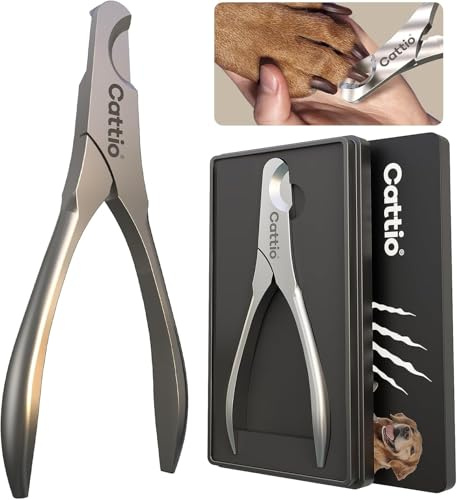 Cattio Professioneller Nagelknipser für große Hunde – scharf, langlebig und sicher. Robuster Haustier-Nagelschneider mit ergonomischem Design. Hunde-Nagelschneider (Hundeklauenknipser (Matt))