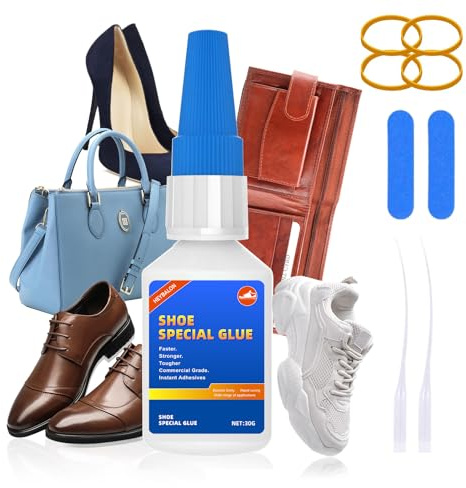 Schuhkleber Extra Stark 30g, Wasserfest Shoe Glue, Transparent Schuhsohlenkleber, Schnell Trocknend Kleber Schuhsohle, Kleber für Schuhe & Sportschuhe, Stiefel, Sandalen, Lederkleber