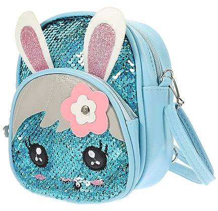 COLLBATH Junge Mädchen Pailletten Rucksack Mit Fronttasche Schultasche Für Mädchen Cartoon Design Großes Fassungsvermögen Zum Verstauen Von Heften Und Stiften Und Lunchboxen Tolles Festival