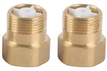 2 Stück Messing Rückschlagventil 3/4 Zoll, DN20 Rückflussverhinderer mit Innengewinde und Außengewinde, 3/4'' Rücklaufventil, Rückschlagventil Abwasser für Wasserleitung, Warmwasserbereiter