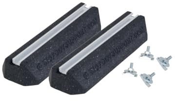 Big Foot Fix-it Foot - Base de amortiguación para aire acondicionado y bomba de calor (negro/gris, resistente a los rayos UV, juego de 600 x 180 x 95 mm)