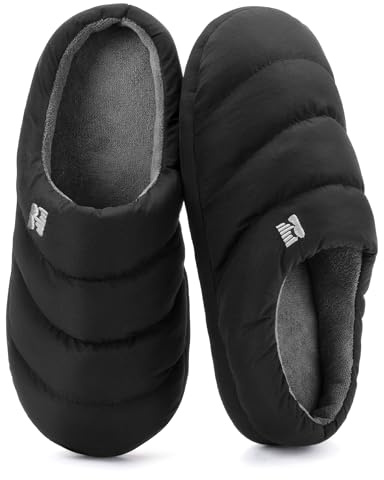 RockDove Zapatillas de Plumas con Espuma de Memoria para Hombre Campground, Talla 42/43 EU Hombre, Negro y Gris