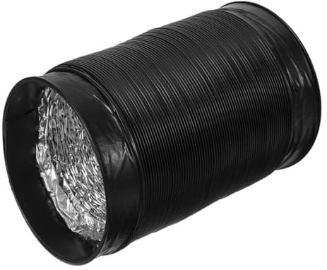 Tuyau de Ventilation pour Sèche-linge en Aluminium Noir Flexible