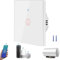 AXFEE Smart Immersion Heater Timer Switch, 40A WIFI Water Heater Boiler Switches, 8000W Water Heater Wall Touch Timing-Switch, APP Remote Control Compatible with Amazon Alexa/Google Assistant