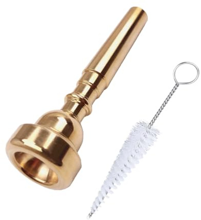 Trompetenmundstück Reinigungsbürste Satz für Trompetenzubehör Gold | Kupfer Nylon Eisen, Gründliche Pflege für Instrumentenmundstück, 1 Satz, für Trompetenmundstück