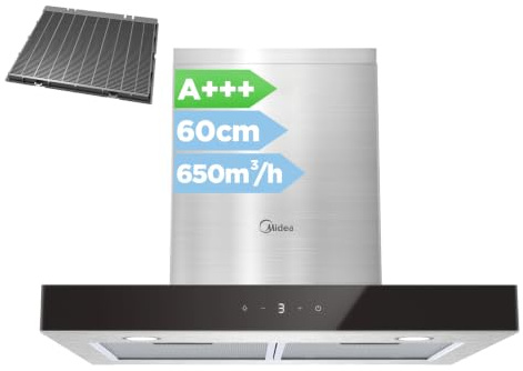 Midea MH60M21ET33SG-UK 60cm Chimney Cooker Hood - Stainless Steel