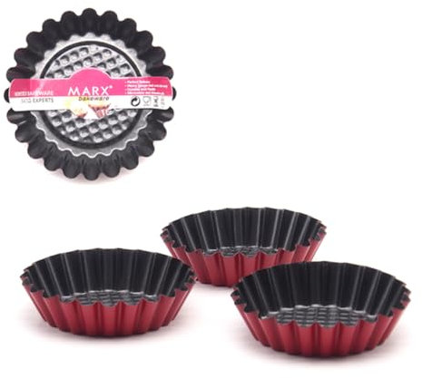 LABRIMP Stampo per Egg Tart 10 Pezzi in Acciaio Alto Tenore, Forma Fiore