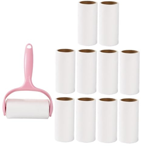 Toddmomy Handheld Pet Hair Remover Lint Roller with Sticky Refills for Clothes Sofa Bedding Carpet Safe Brush for Dog Hair Removal Compact Portable Cleaning Tool for Home and Outdoors
