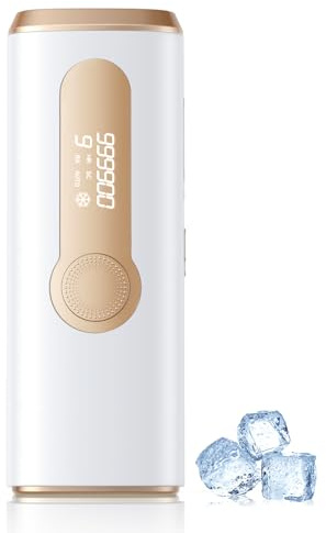 Haarlosy Depiladora Laser IPL con Refrigeración, Innovadora Función 3 en 1, 9 Niveles de Energía, 999,900 Flashes, Depiladora Luz Pulsada Indolora para Todo el Cuerpo, GLY06