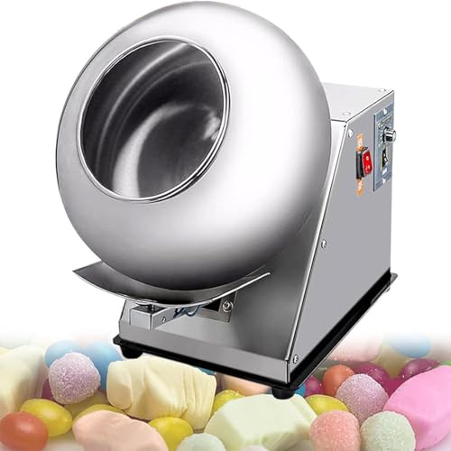 Mini máquina de panificación de chocolate, máquina comercial de revestimiento de azúcar de mesa pequeña para chocolate, nueces y dulces, ideal para uso doméstico, horneado de bricolaje y pequeñas