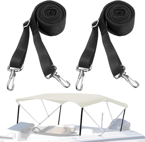 2 Stück Markisengurte für Boot, Verstellbare Bimini Top Gurte, Bimini-Obergurte Bootsgurte, Sturmband Markise, Sturmband für Vorzelt, Markise Spanngurt für Boot, Kanu, Kajakfahren, Yacht, Zelt