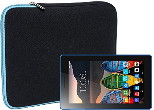Slabo Tablet Tasche Schutzhülle für Lenovo Tab3 7 Essential Hülle Etui Case Phablet aus Neopren – TÜRKIS/SCHWARZ