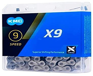 KMC Cadena 9V X9 116 ESLABONES PLATEADA
