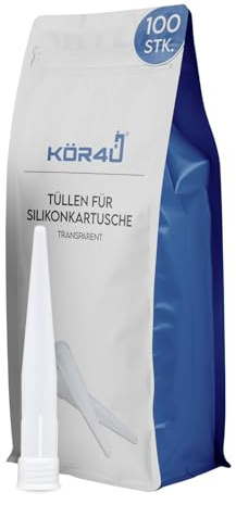 100x kör4u Tüllen für Silikonkartuschen, transparent, Ersatzspitzen & Düsen