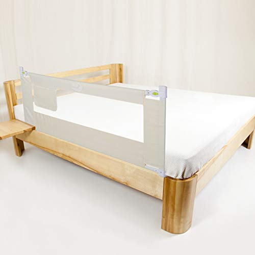 Ejoyous Bettgitter Klappbares, Verstellbare Bettschutzgitter Kinderbettgitter Babybettgitter Gitter Rausfallschutz Kinderbett Fallschutz Rausfallschutz Bett für Kleinkinder 200 * 68 cm