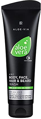 LR Aloe Vera Mens Essentials mäns vård 4-i-1 kropps-, ansikts-, hår- och skäggschampo