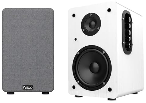 Wiibo Neo 100 White Altavoces Vintage Estanteria Bluetooth HiFi Activos 100w Pareja