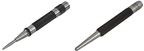 Starrett 18A Automatic Centre Punch with Adjustable Stroke & 117D Centre Punch with Round Shank