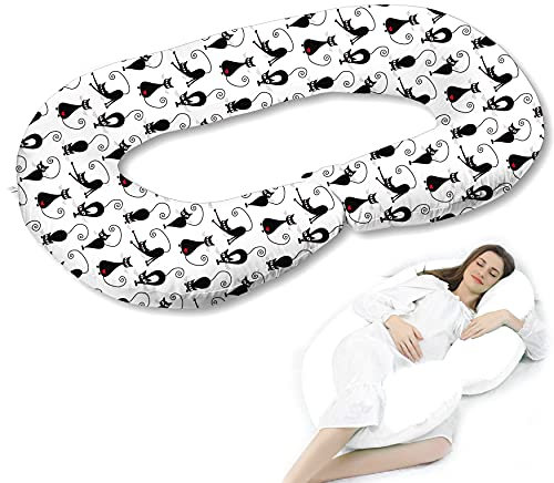 Big Stillkissen XL mit Bezug aus 100% Baumwolle für Mutter und Baby 130x70cm Schwangerschaftskissen Seitenschläferkissen Kissen 100% Zertifizierte Materialien ekmTRADE (27)