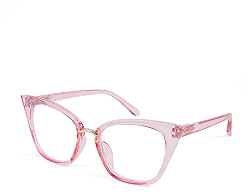 WANWAN Lesebrille für Damen, mit Katzenaugen, modischer Rahmen, übergroße Qualität