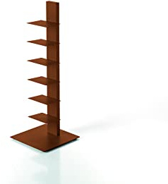 ZStyle BBB ITALIA Bücherregal SAPIENS Standsäule freistehendes Regal mit Ablagen (97 cm, Corten)