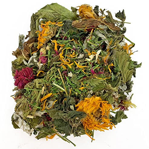 Bunny Bistro Herb & Flower Salad 200g | 100% Natural Forage Treat for Rabbits, Guinea Pigs & Small Animals