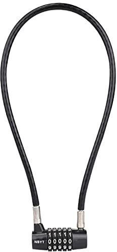 NBYT Kabel Draht Kombinations Vorhängeschloss,58cm Länge,8mm Durchmesser, für Schranktürgriffe, Fahrräder, Tore, Turnhallen, Schulen, Schuppen, Schließfächer, Helme, Vorhängeschloss für Haustiertüren