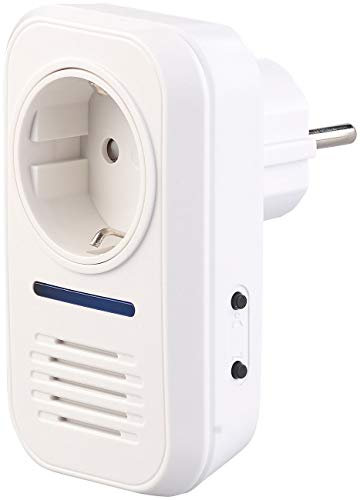CASAcontrol Schalter für Klingel: Steckdosen-Funkklingel für kinetische Funk-Taster,Versandrückläufer (Batterielose Funkklingeln, Batterielose Türklingeln, Funkschalter)