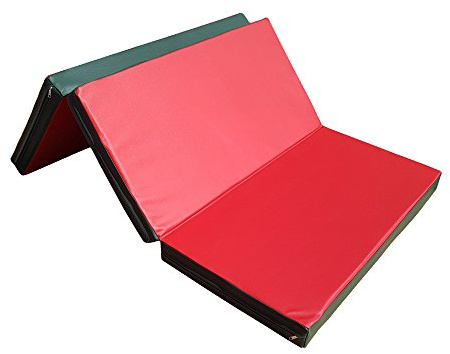 Tapis de Gymnastique Pliable 150 x 100 x 8 cm, RG-25 (25 kg/m³) – Tapis Fitness Antidérapant pour Enfants et Adultes, Mousse EPE, Fabriqué en Allemagne (Rouge)