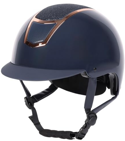 Harry's Horse Matterhorn Sparkle - Casco de equitación (56-58 cm), color azul oscuro y rosa