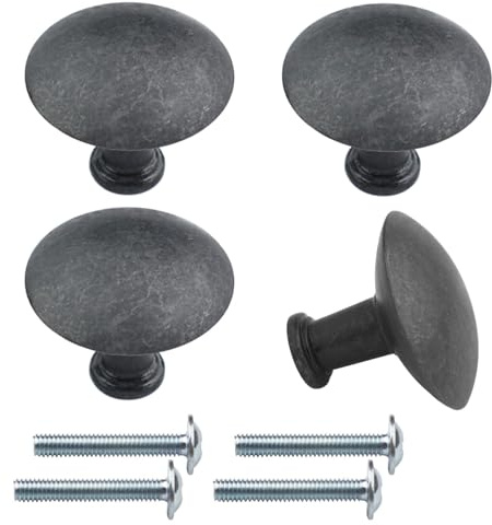 Pomelli cassetti compatibili con HEMNES ricambio | manopole antracite maniglia mobili incl. viti (4 pezzi)
