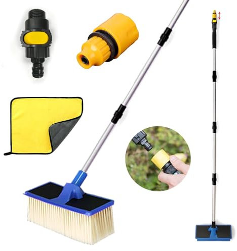 Spazzola Lavaggio Auto, Spazzolone Lavaggio Camper 168cm, Idrospazzola Per Lavaggio Camper, Spazzola Lavaggio Camion, Spazzolone Telescopico Per Lavaggio, per Caravan, Auto, Camion, Autobus, furgoni