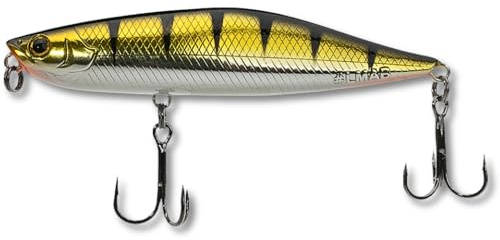 LMAB Topwater Köder Dog Vibe 85F, Stickbait 8,5 cm, Oberflächen Wobbler, Hardbait, bleifrei, Oberflächenköder für Walk the Dog, Barsch, Rapfen Kunstköder, Oberflächenköder Hecht