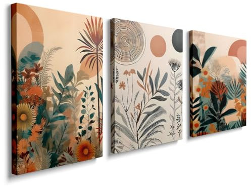 prinfantasy Pictures for Living Room Set of 3 Canvas Wall Art Modern Poster Prints for Walls Boho Home Decor, YH096